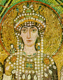  Фрагмент мозаики. Императрица Феодора, церковь С.Витале, Ровенна