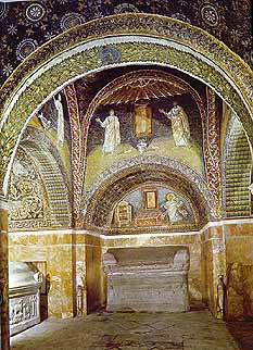 Св. Лаврентий. Мозаика. Мавзолей Galla Placidia, Равенна, 430-50 г.