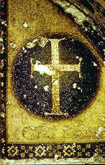 Святая София. Вставленная мозаика креста, 770 г.