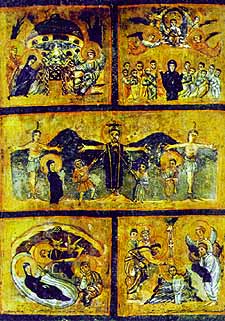 Сцены от жизни Христа, Гробницы Святилищ Лока, 6-ого века. Окрашенная деревянная коробка