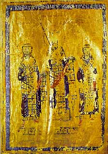 Императрица Юдокия с ее сыновьями Лео и Александром, 879-83 г