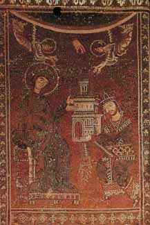 Собор Monreale, 1175-90 г. Уильям II и Богородица