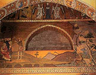 Пейзаж с Иоанном Крестителем. Мозаика. Cappella Palatina