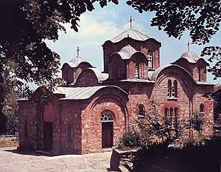 Монастырь Св.Пантелеимона, Nerezi, Македонии, 1164. Вид с юго-запада