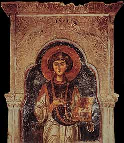 Монастырь Св.Пантелеимона, Nerezi, Македонии, 1164. Св. Пантелеимон. Настенная живопись