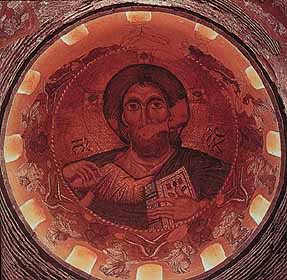 Мозаики купола. Церковь Theotokos Paregoritissa, Arta, Греции, 1294. Спаситель
