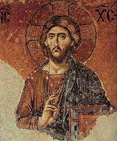 Deesis, 1260 г, Мозаика. Южная галерея, Св.София, Стамбул. Фрагмент