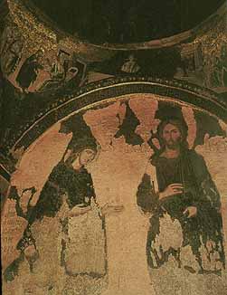 Kariye Camii, Стамбул. Христос и Theotokos. Мозаика